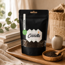 Barevná sypaná svíčka PowderCandle 50hodin – černý vosk