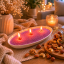 Barevná sypaná svíčka PowderCandle 100hodin – fialový vosk