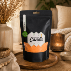 Barevná sypaná svíčka PowderCandle 50hodin – oranžový vosk