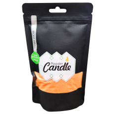 Barevná sypaná svíčka PowderCandle 50hodin – oranžový vosk