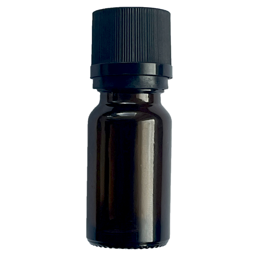 Skleněná lahvička 10ml + uzávěr s kapátkem a dětskou pojistkou