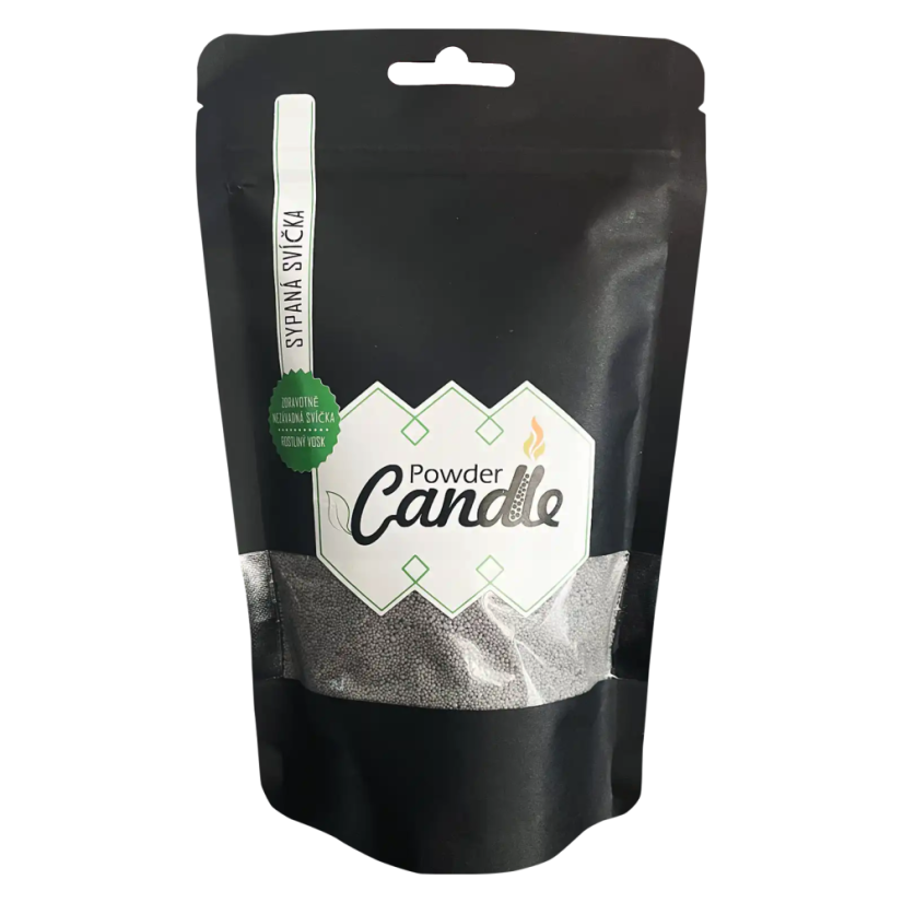 Barevná sypaná svíčka PowderCandle 100hodin – šedý vosk