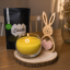 Barevná sypaná svíčka PowderCandle 100hodin – žlutý vosk